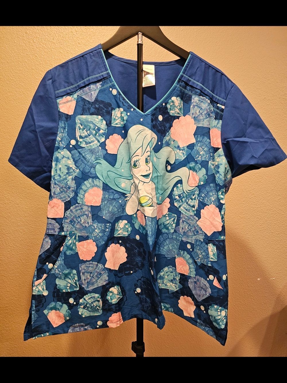 The Little Mermaid Scrub Top